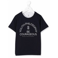 Brunello Cucinelli Kids Camiseta com estampa de logo - Azul