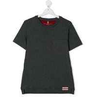 Brunello Cucinelli Kids Camiseta decote careca de algodão - Cinza