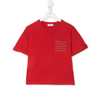 Brunello Cucinelli Kids Camiseta decote careca - Vermelho