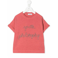 Brunello Cucinelli Kids Camiseta Your Philosophy - Rosa
