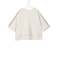 Brunello Cucinelli Kids short-sleeved cashmere-blend T-shirt - Neutro