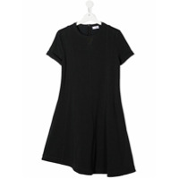 Brunello Cucinelli Kids Vestido com bainha assimétrica - Cinza