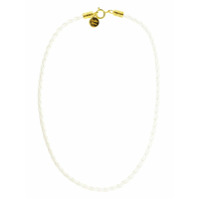 BUDDHA MAMA 20kt yellow gold and cord necklace - Branco