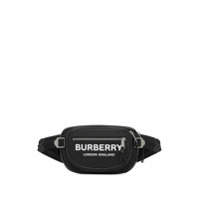 Burberry Bolsa Cannon Bum com estampa logo média - Preto