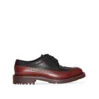 Burberry Brogue Detail Leather Derby Shoes - Marrom