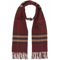 Burberry Cachecol xadrez de cashmere - Vermelho