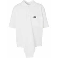 Burberry Camisa polo desconstruída com recortes na barra - Branco