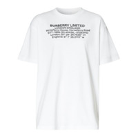 Burberry Camiseta com estampa de texto - Branco