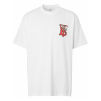 Burberry Camiseta oversized com estampa monogramada - Branco
