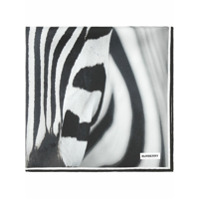 Burberry Echarpe com estampa de zebra - Preto