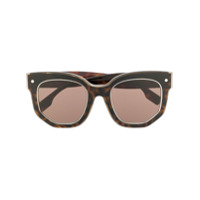 Burberry Eyewear Óculos de sol gatinho com efeito tartaruga - Marrom