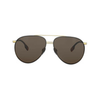 Burberry Eyewear Óculos de sol oversized aviador - Dourado