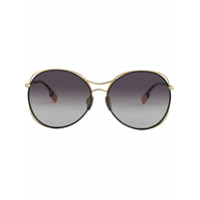Burberry Eyewear Óculos de sol oversized - Dourado