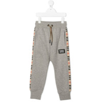 Burberry Kids Calça com detalhe de xadrez vintage - Cinza