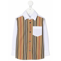 Burberry Kids Camisa com estampa xadrez - Branco