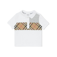 Burberry Kids Camisa polo com estampa Signature - Branco