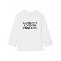 Burberry Kids Camiseta com estampa de logo - Branco