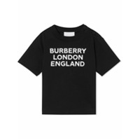 Burberry Kids Camiseta com estampa de logo - Preto