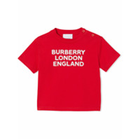 Burberry Kids Camiseta com estampa de logo - Vermelho