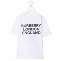 Burberry Kids Camiseta de algodão com estampa de logo - Branco