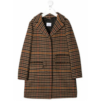 Burberry Kids Casaco xadrez com bordado - Neutro