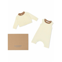 Burberry Kids Conjunto infantil com listras icônicas - Neutro