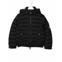 Burberry Kids Jaqueta matelassê com capuz - Preto