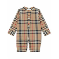Burberry Kids Macacão Haymarket xadrez - Neutro