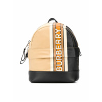 Burberry Kids Mochila Nico mini com listras - Neutro