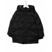 Burberry Kids monogram jacquard puffer jacket - Preto