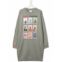 Burberry Kids TEEN graphic print long-length sweatshirt - Cinza