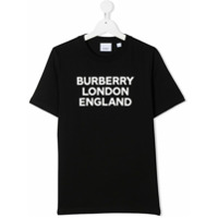 Burberry Kids TEEN logo print T-shirt - Preto