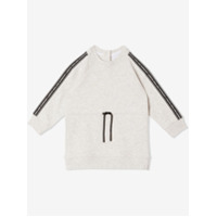 Burberry Kids Vestido de moletom com logo - Cinza