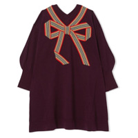 Burberry Kids Vestido de tricô com listras icônicas - Vermelho