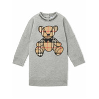 Burberry Kids Vestido de tricô Thomas Bear - Cinza
