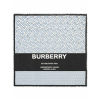 Burberry Lenço quadrado monogramado grande - Azul