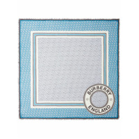 Burberry Lenço quadrado monogramado grande - Azul