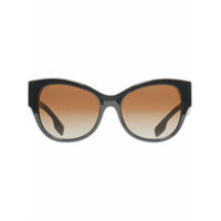 Burberry Óculos de sol borboleta com detalhe monogramado - Preto