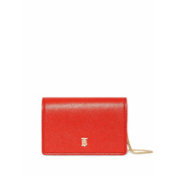 Burberry Porta-cartões com alça removível de couro granulado - Vermelho