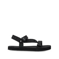 Burberry Sandália de jacquard com logo - Preto