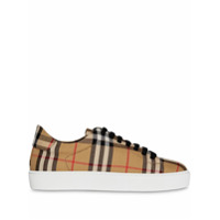 Burberry Vintage Check and Leather Sneakers - Neutro
