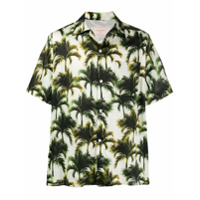 Buscemi Camisa com estampa de palmeira - Branco