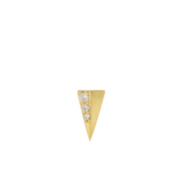 BVLA Brinco único Bastian de ouro 14k com diamante negro - YLWGOLD