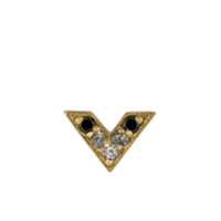 BVLA Brinco único de ouro 14k com diamante negro degradê - YLWGOLD