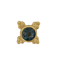 BVLA Brinco único Kandy de ouro 14k com diamante negro - YLWGOLD