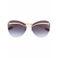 Bvlgari Óculos de sol gatinho com lentes coloridas - Dourado