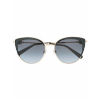 Bvlgari Óculos de sol gatinho com lentes coloridas - Preto