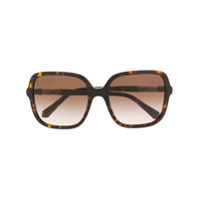 Bvlgari oversized frame tortoiseshell sunglasses - Marrom