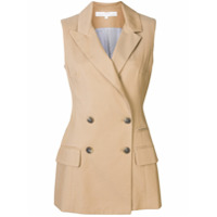 By Any Other Name Blazer de alfaiataria sem mangas - Marrom