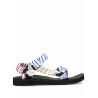 By Any Other Name Trekky striped strappy sandals - Preto